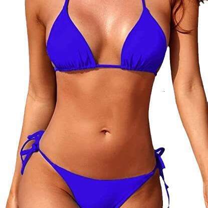 Foreign trade trending European and American style solid color three-piece bikini beach swimwear direct from manufacturer