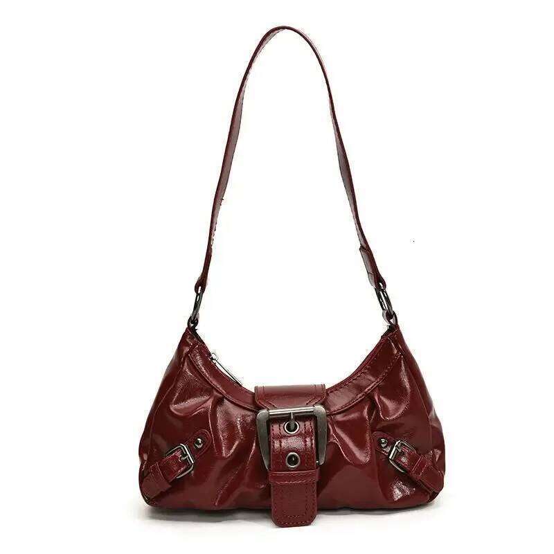 Hot Selling Maillard-Style Retro Style Small Spicy Girls Y2K Vintage Leather Shoulder Underarm Bag Commuter Handbag XJ260311