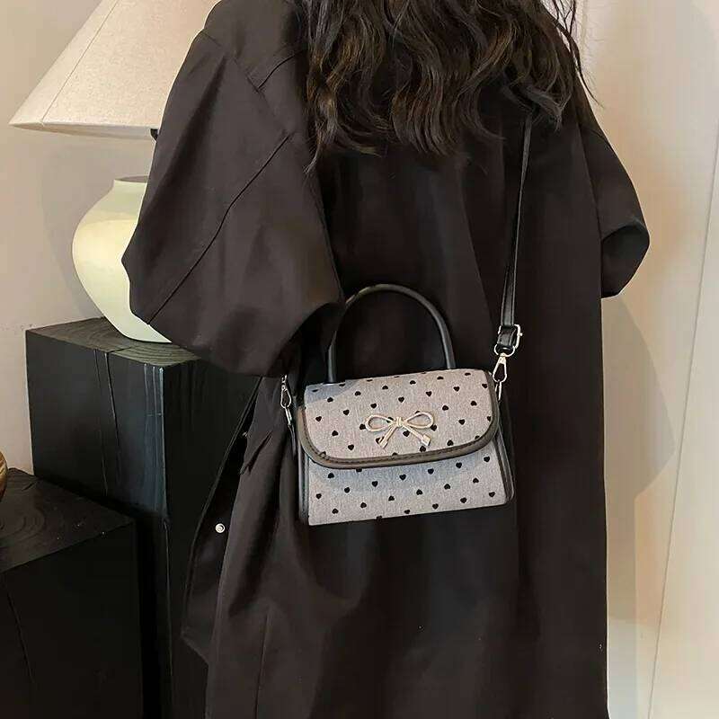 Fashion Bowknot Women's Top-handle Bags Small Square Pu Ladies Shoulder Crossbody Bag Autumn New Female Handbags Clutch Purse XJ260311