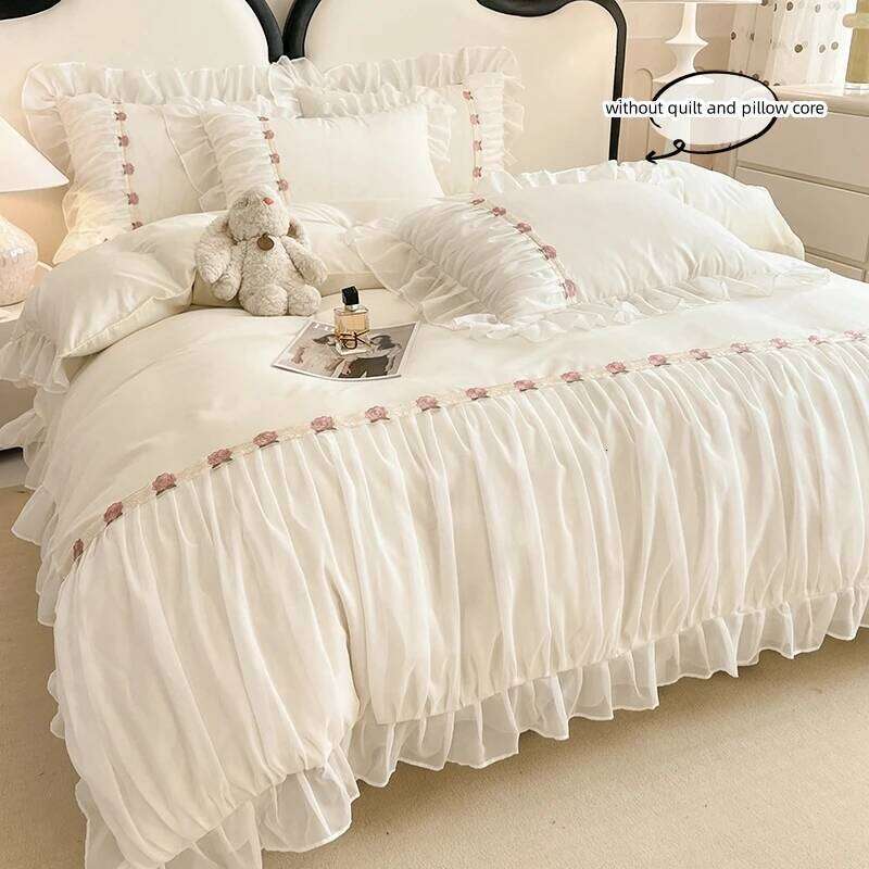 3 Pieces Bedding Set King Size duvet cover pillow Shams for All Seasons H260311 - view 6