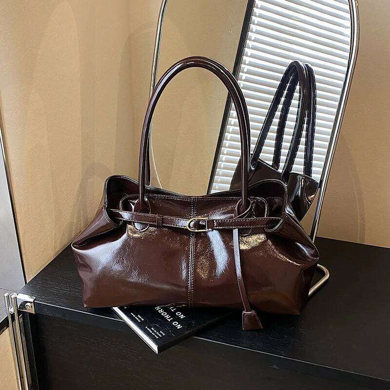 2025 Large Capacity Tote Women, Genuine Leather Multi-Way Shoulder Crossbody Purse, Vintage Chic Work Bag for Office XJ260311