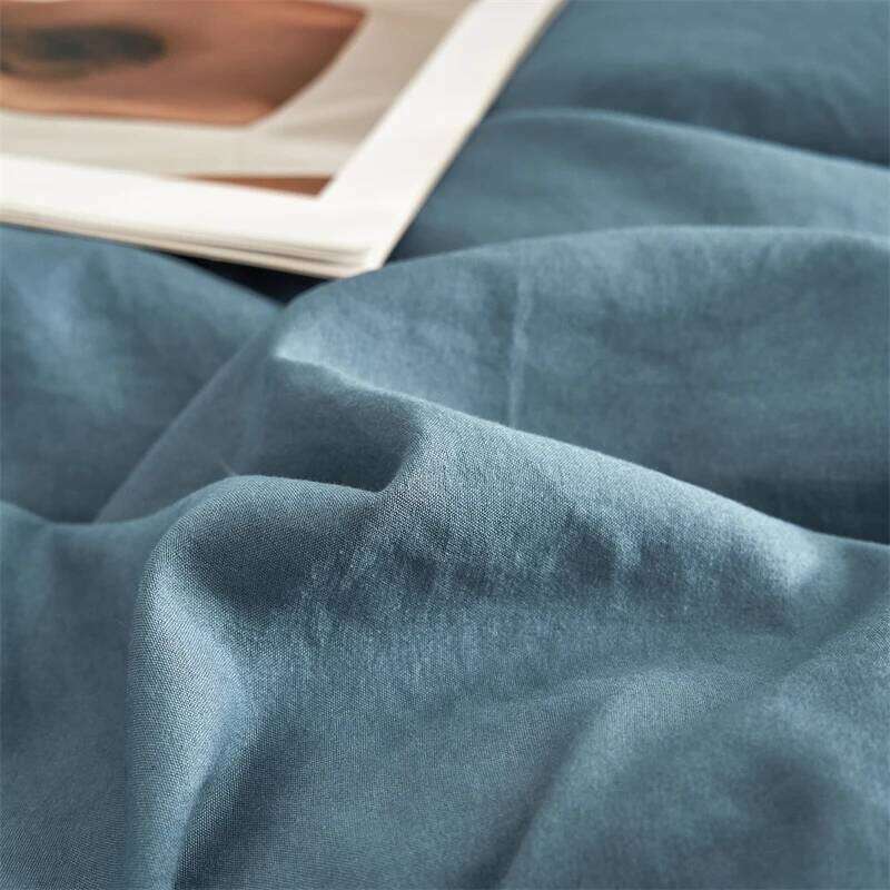 Bonenjoy Bedsheet Solid Color Bedclothes Soft Bed Linen Girls Boys Room Bedding Single/Queen Size Quilt Cover Set H260311 - view 5