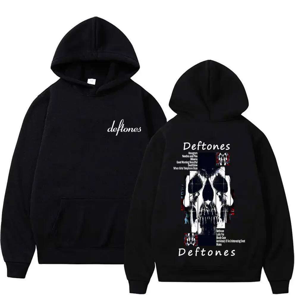 Deftones Album Graphic Hoodie Skeleton Merch Sweatshirt Men Women Vintage Rock Pop Music Hoodies Male Casual Oversized Pullover C260311