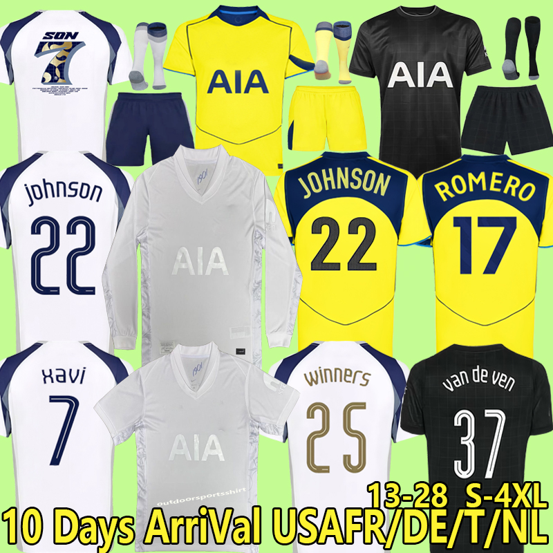 25 26 Season SON XAVI TEL SOLANKE SON KUDUS VICARIO FINAL MADDISON KULUSEVSKI RICHARLISON ROMERO VAN DE VEN BISSOUMA 2025 2026 Soccer Jerseys mens kids kit equipments