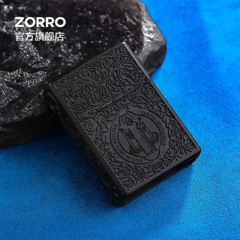 High-end Black Titanium Constantine Kerosine Lighter Thickened Armor Personalized Gift for Boyfriend N260311