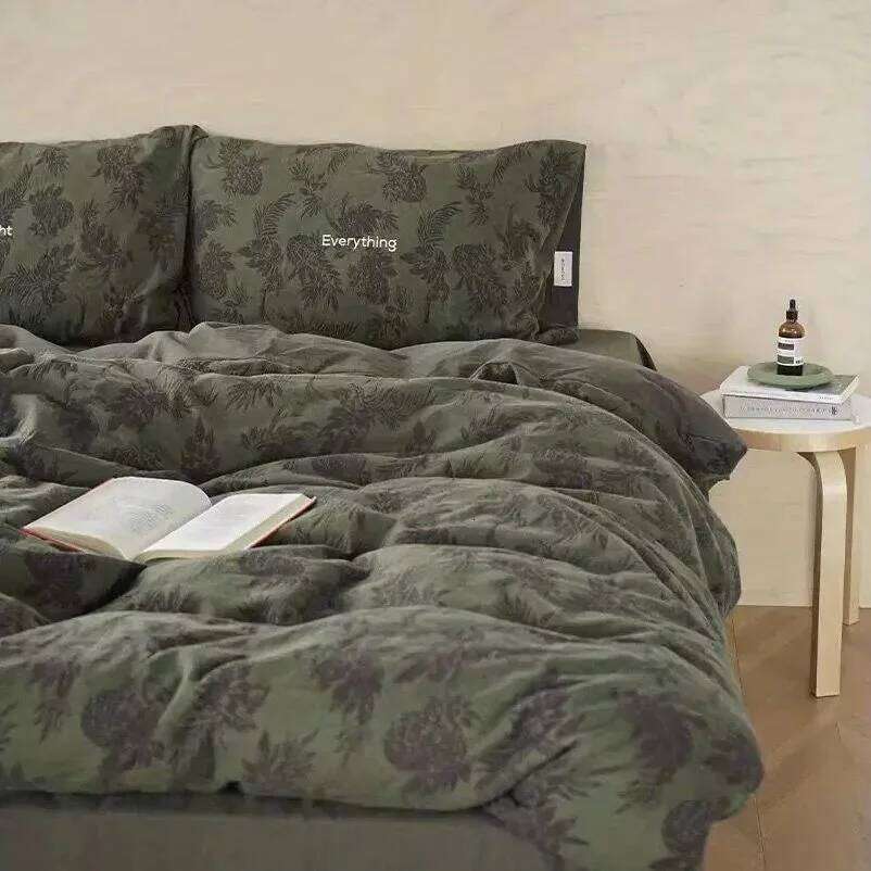 Ins Black Dot Set Flat Sheet Duvet Cover Twin Full Queen Nordic Bed Linen Boy Girl Bedding Sets H260311