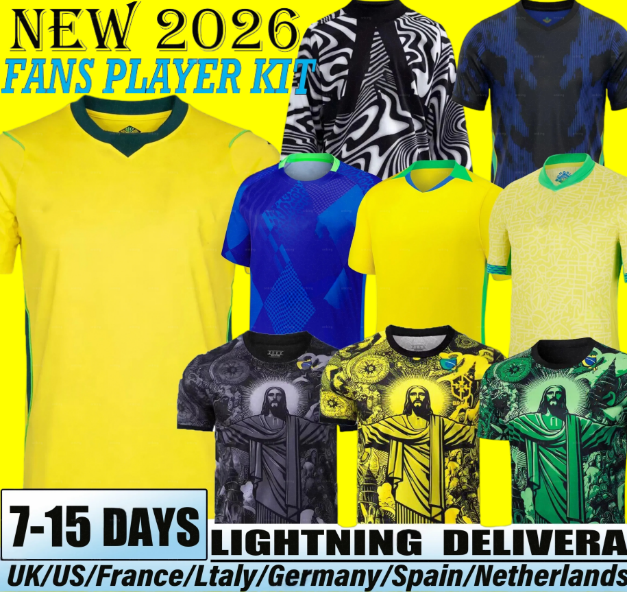 2025 2026 Brazil soccer jerseys MARCELO PAQUETA RAPHINHA NEYMAR JR COUTINHO FIRMINO JESUS VINI JR 26 27 brasil kids kit Men women 2004 2014 home Sports football