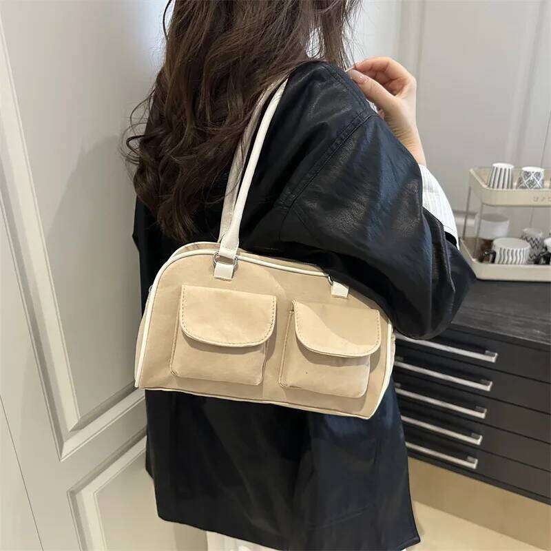 Autumn Vintage Suede Square Shoulder Bags for Women Casual Versatile Ladies Handbags Tote Large Capacity Female Underarm Bag XJ260311