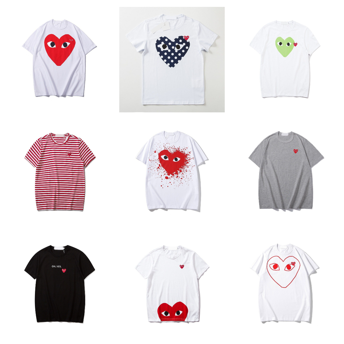 Designer Tops Mens Womens T Shirts Heart Embroidery Print Fashion Couple Style Pure Cotton T Shirts Short Sleeves Tees