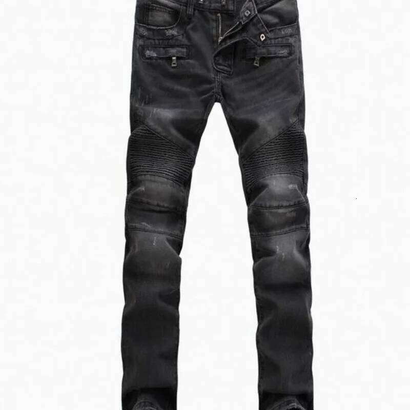 Jeans Men Long Pants Denim Pant High Waist Simple Zipper Splice Casual Regular Slim Fit Straight Trousers Autumn Winter Z260225