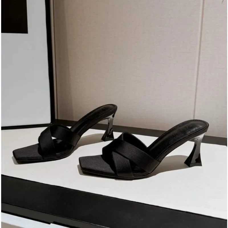 2025 New Womens Sandals Sexy Dress High Heels Daily Office Party Open Toe Womens Sandals Square Head Womens Shoes K260311