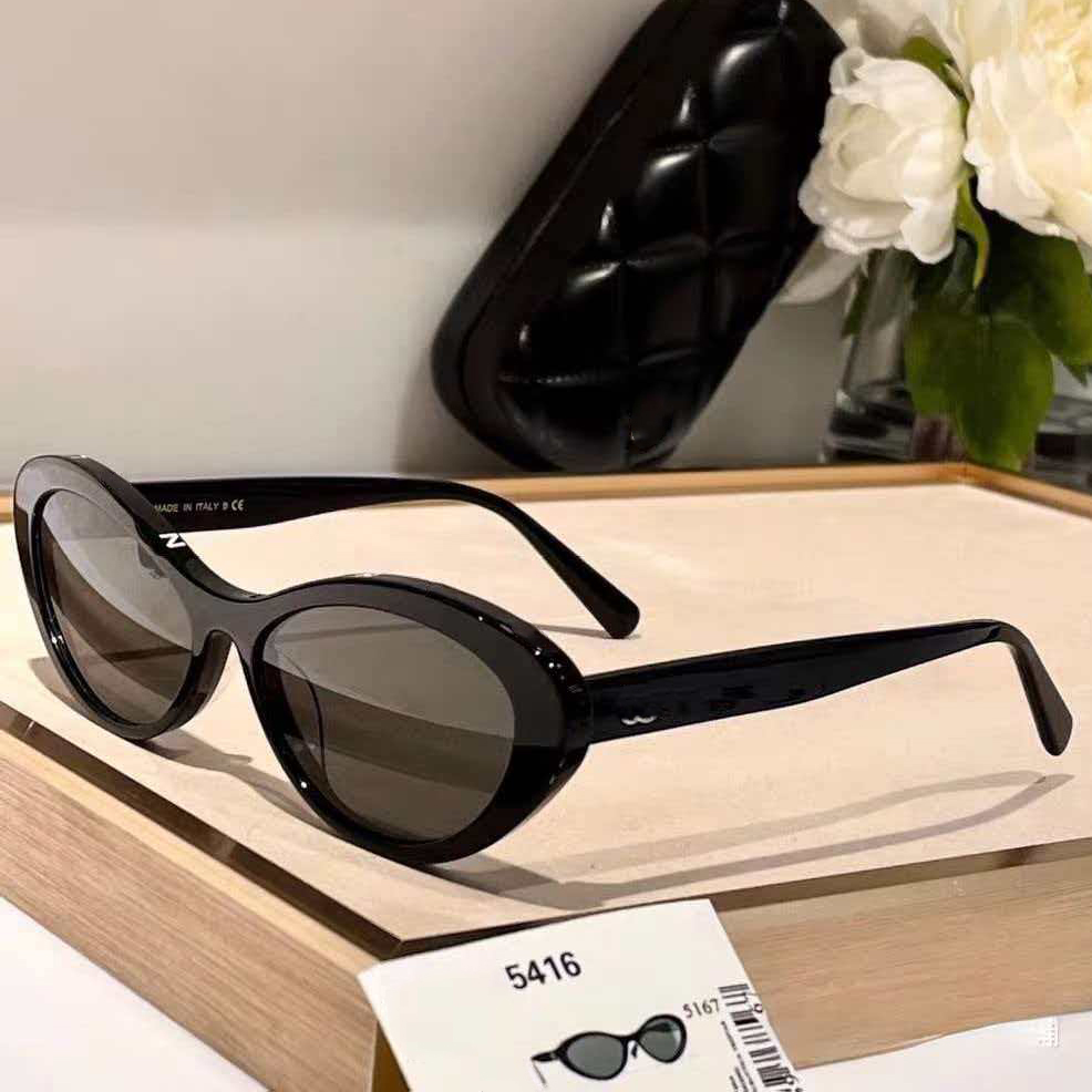 luxury designer sunglasses Cat Eye rotundity Frame sunglasses for women letter classic Travel trend Beach shading UV protection polarized 5416 fashion glasses