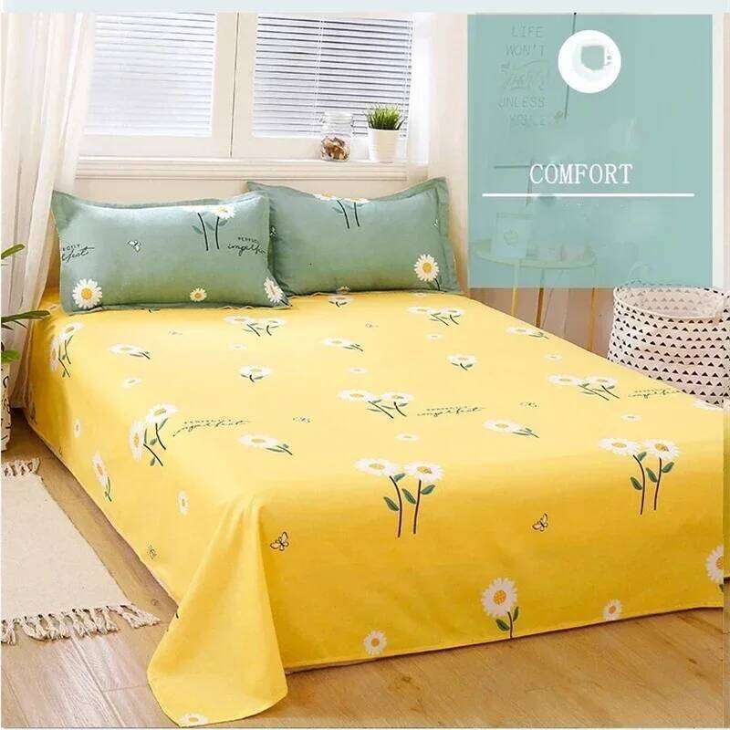 Daisy Printed King Size Duvet Cover with Sheets High Quality Washed Cotton Bedding Set Queen Home Bed Sets Comforter Covers H260311