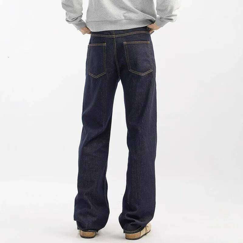Korean Version New Denim Jeans Retro Men'S Casual High Street Wide Loose Straight Leg Pants Z260225