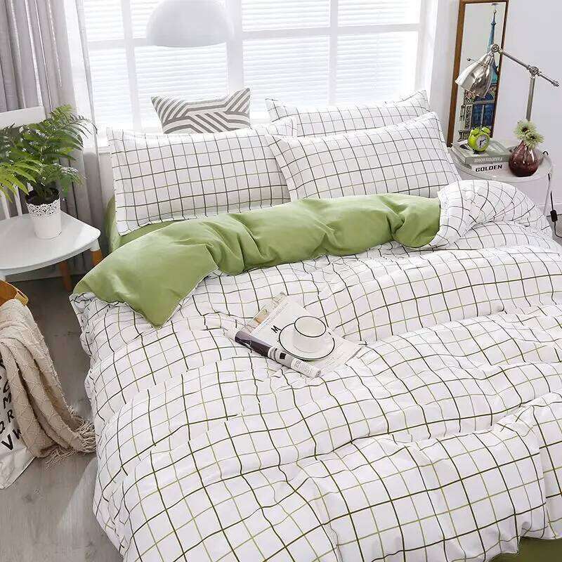 Fashion Soft Large Stripe Bedding Set Nordic Brushed Sheet Duvet Cover Pillowcases Comfortable Bed Linens for All Seasons H260311 - view 4