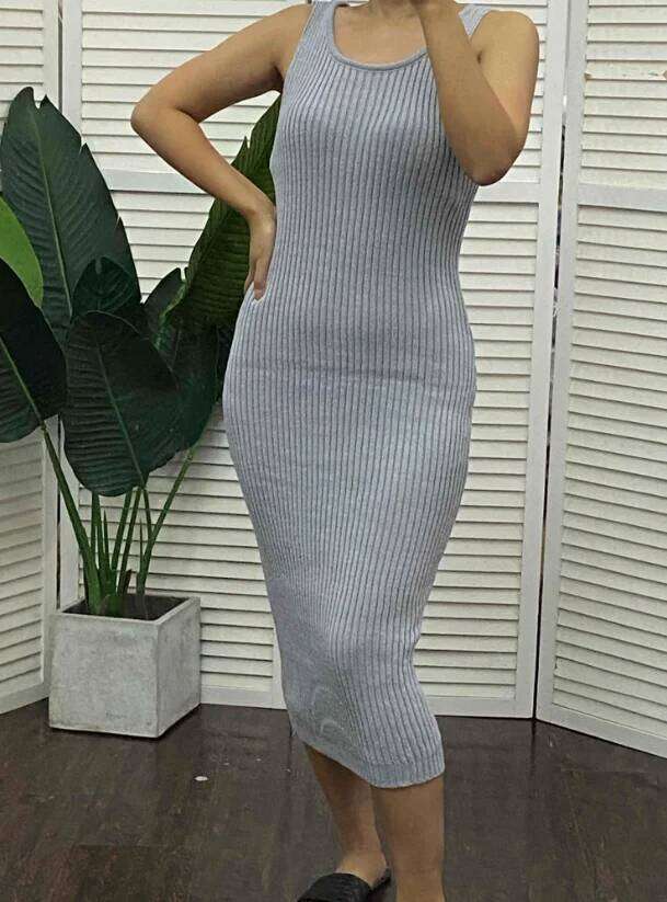 Women's Set Autumn Winter New 2025 Solid Turtleneck Ribbed Sweater & Knitted Strap Dress Sets Matching Outfit Z260311