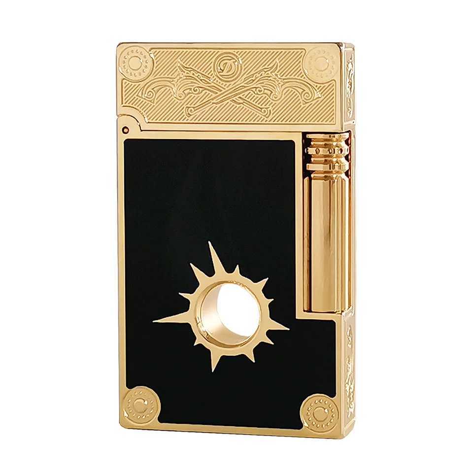 JTDunant Lighter Pure Copper Lacquer Refillable Gas Smoking Cigar Gadgets Men Halloween Gifts Collections 2025 N260311
