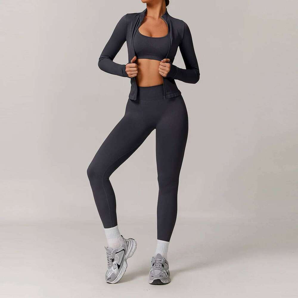Seamless 2/3PCS Clothes Sportswear Yoga Suits For Women Fitness Set Tracksuits Sports Bra Gym Leggings 26H0311