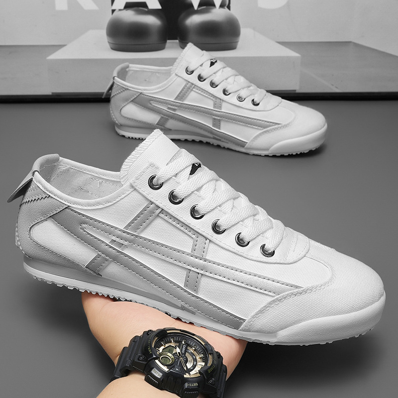 2026 New Style Men's Canvas Shoes - Luxurious White Casual Multi-functional Outdoor Men's Sporty Casual Shoes - White Fashion Shoe Style