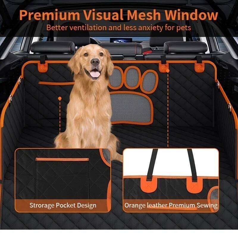 Dog Cover, Hammock Heavy Duty Scratch Resistant Anti Slip Durable Soft Pet Rear Seat Cover for Cars, Tr 26Y0310