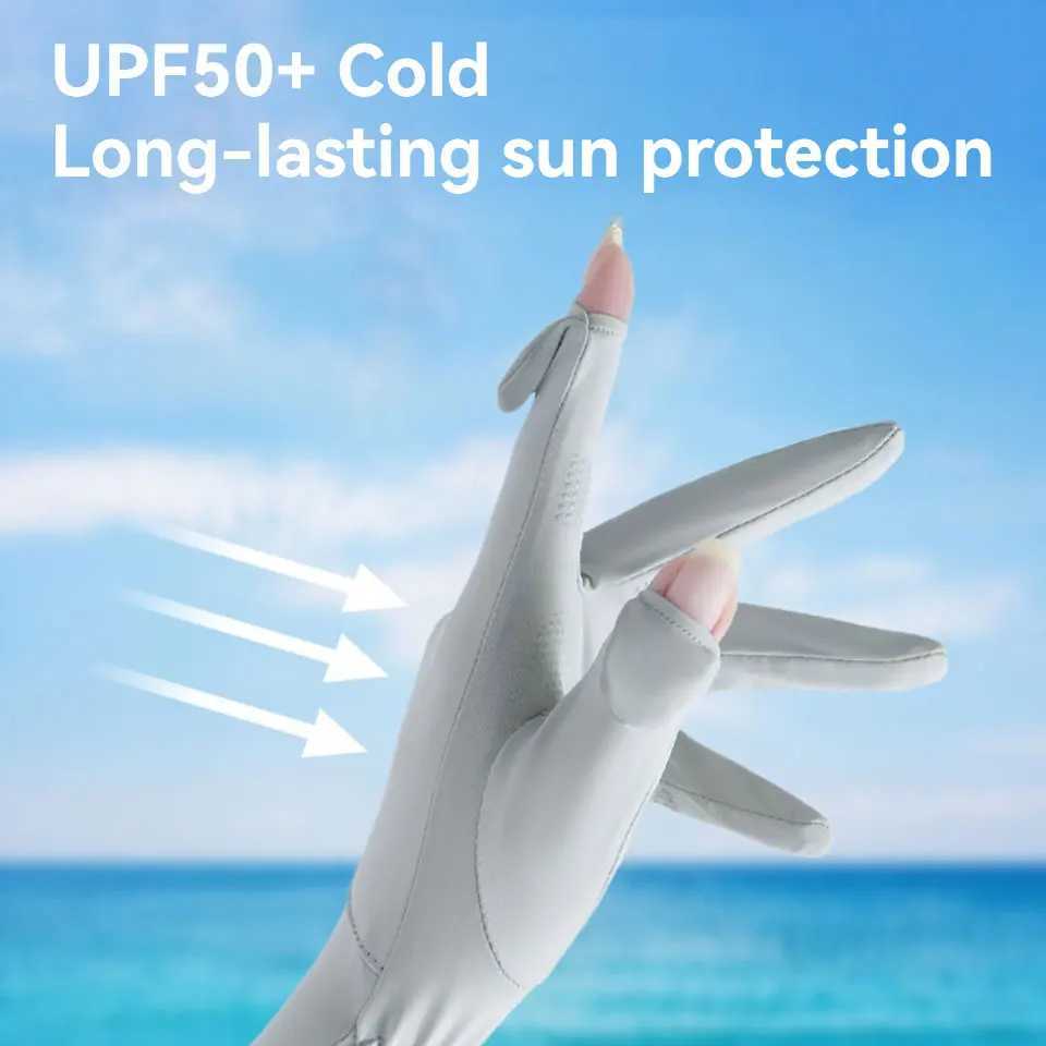 NOFOXO Summer Sun Protection Ice Silk Gloves Touchscreen Anti-Slip Thin Breathable Cool Feeling Gloves Women Sports Gloves M260311