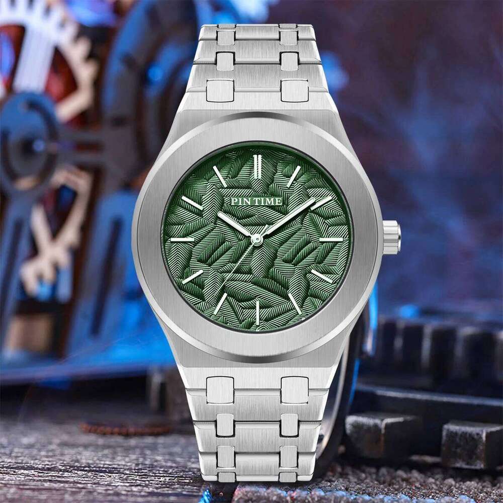 for Men Original Top Brand Trendy Alloy Steel Indian Ocean Leaf Wind Waterproof Quartz Men's Watch