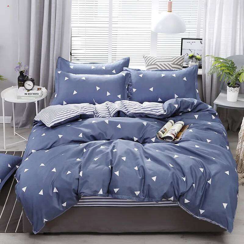 Skin Friendly Home Textile Simple Bedding Four Bed Sheet Duvet Student Children Three Piece Set 1.5/1.8 Meters H260311