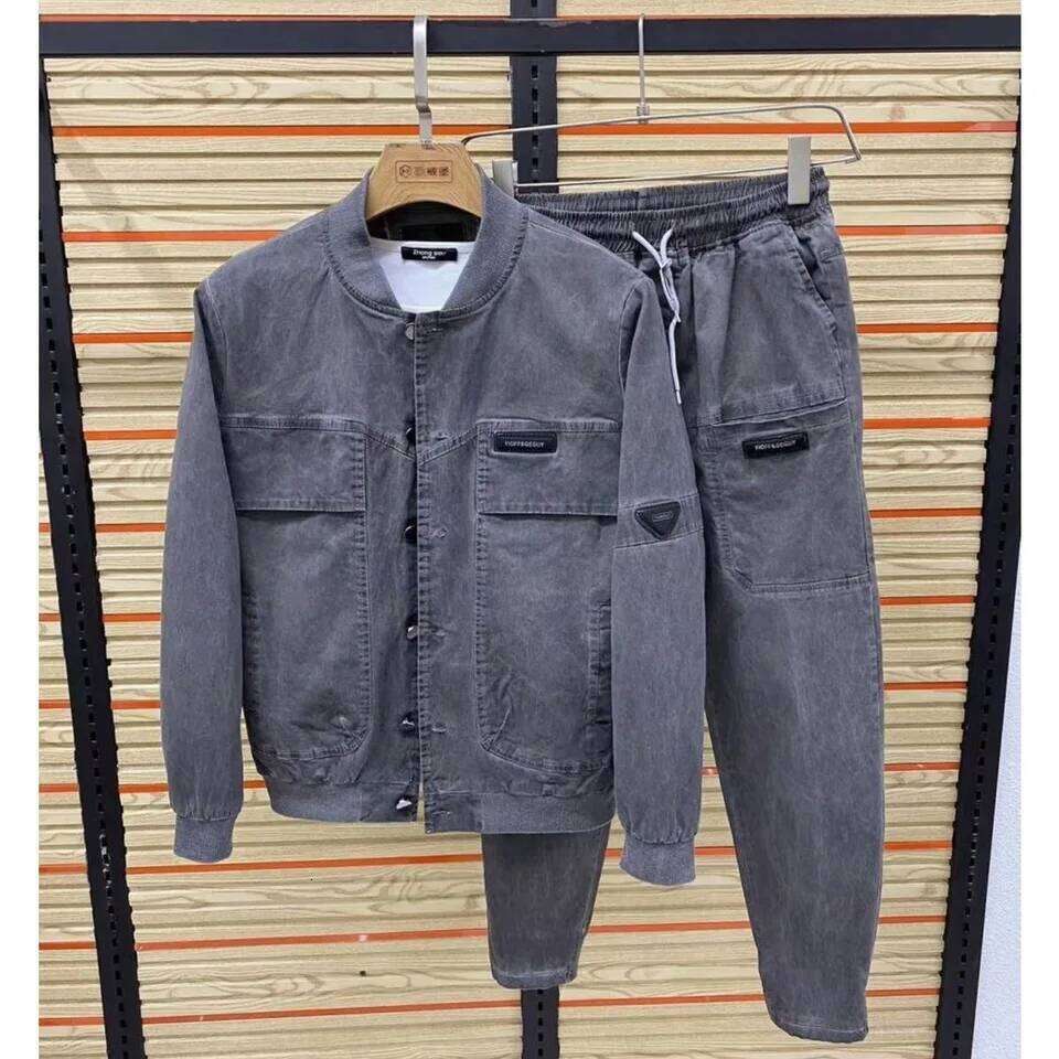 Men Tracksuit Clothing New Men's Baseball Designer Fashion 2026 Collar Jacket Set Two-Piece Fashion Slim Comfort High Sense Trend