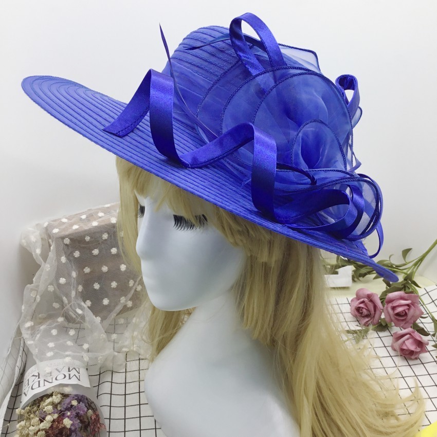 Fascinator Hats for Women Elegant Wedding and British Lady Deby Race Top Church Hats for Black Women S10-4266 250402