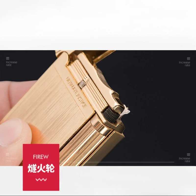 New Genuine Kerosene Loud Sound Lighter Steel Wire Drawing Gasoline Engine Smoking Pipe Lighters Gift for Men N260311