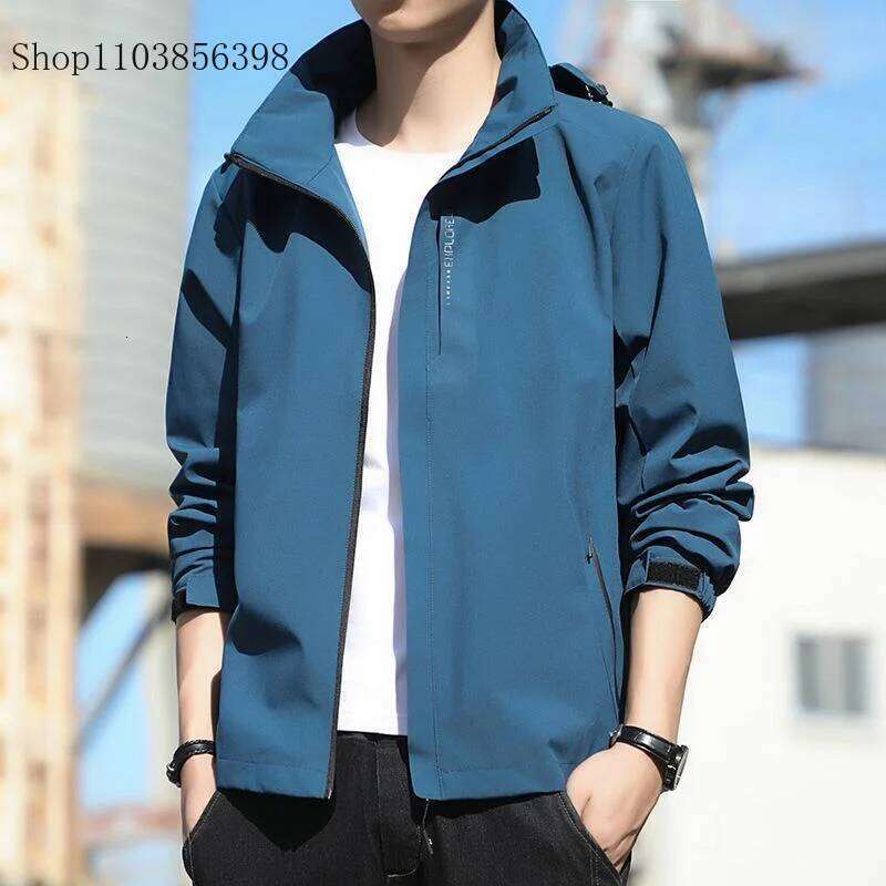 Men Outdoor Windproof Waterproof Spring Autumn Thin Coat Trendy Couple Single Layer Mountain Climbing Clothes Women 26H0311