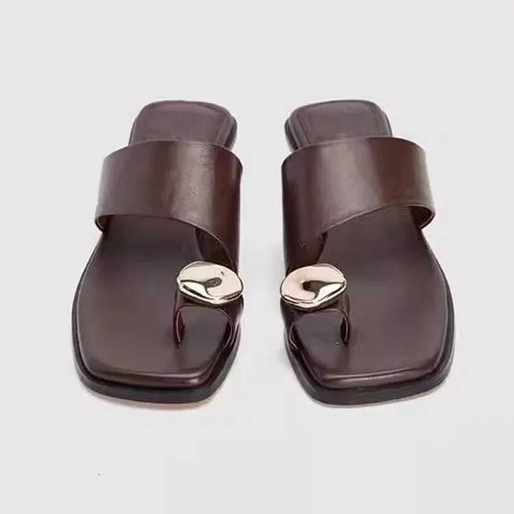 Women 2025 Summer FAshion Ladies Open Toed Sandals Flip Flops Solid Color Beach Slides Women Zapatos De Mujer K260311