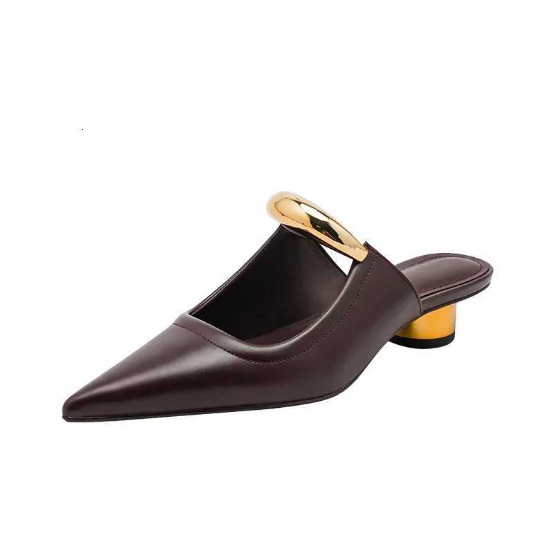 Black High-heeled Shoes for Women 2024 New Style Toe Sandals with Pointed Tips Womens Shoes Sandals Zapatos De Mujer K260311