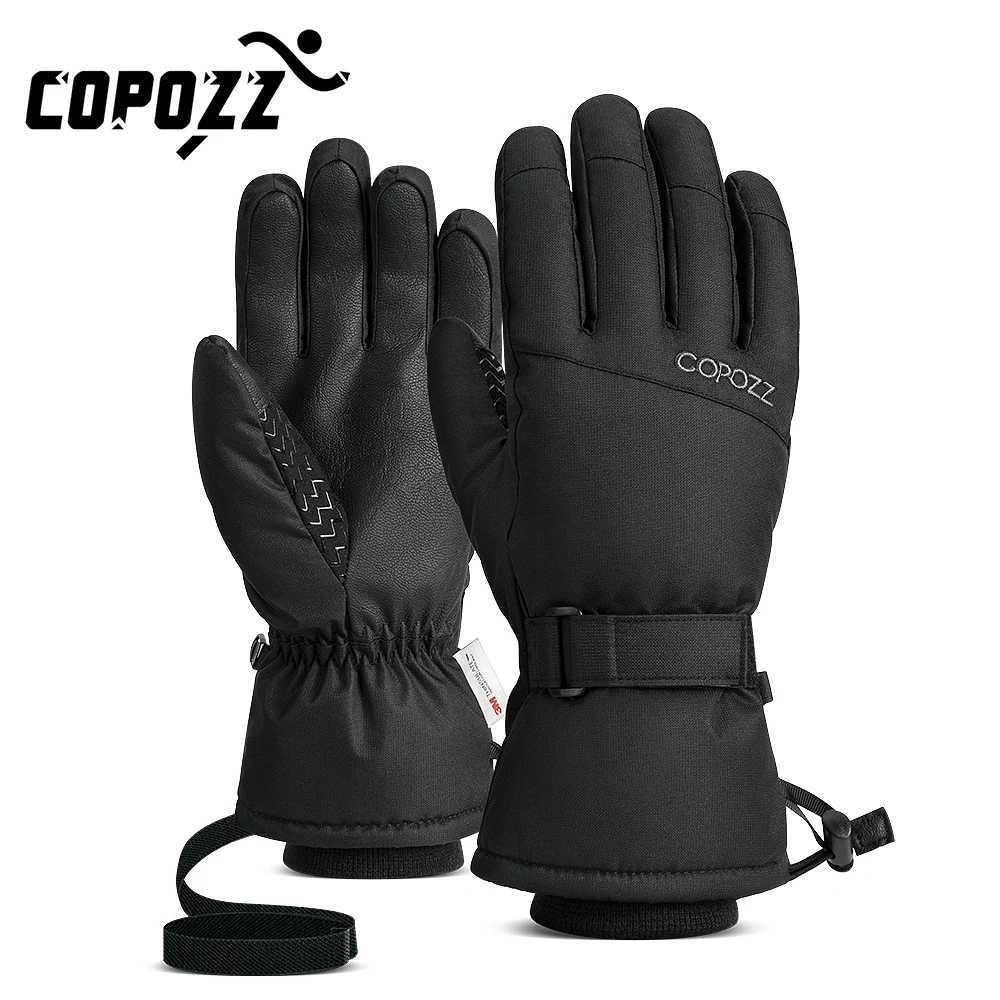 Copozz Men Women Winter Ski Gloves Waterproof Ultralight Snowboard Gloves Motorcycle Riding Snow Keep Warm Windproof Gloves M260311