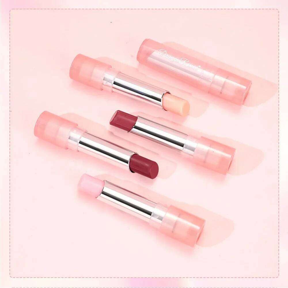 Cute Pink Moisturizing Jelly Lipstick - Temperature Change Balm with Long Lasting Nourishment for Care Lip Gloss W260311