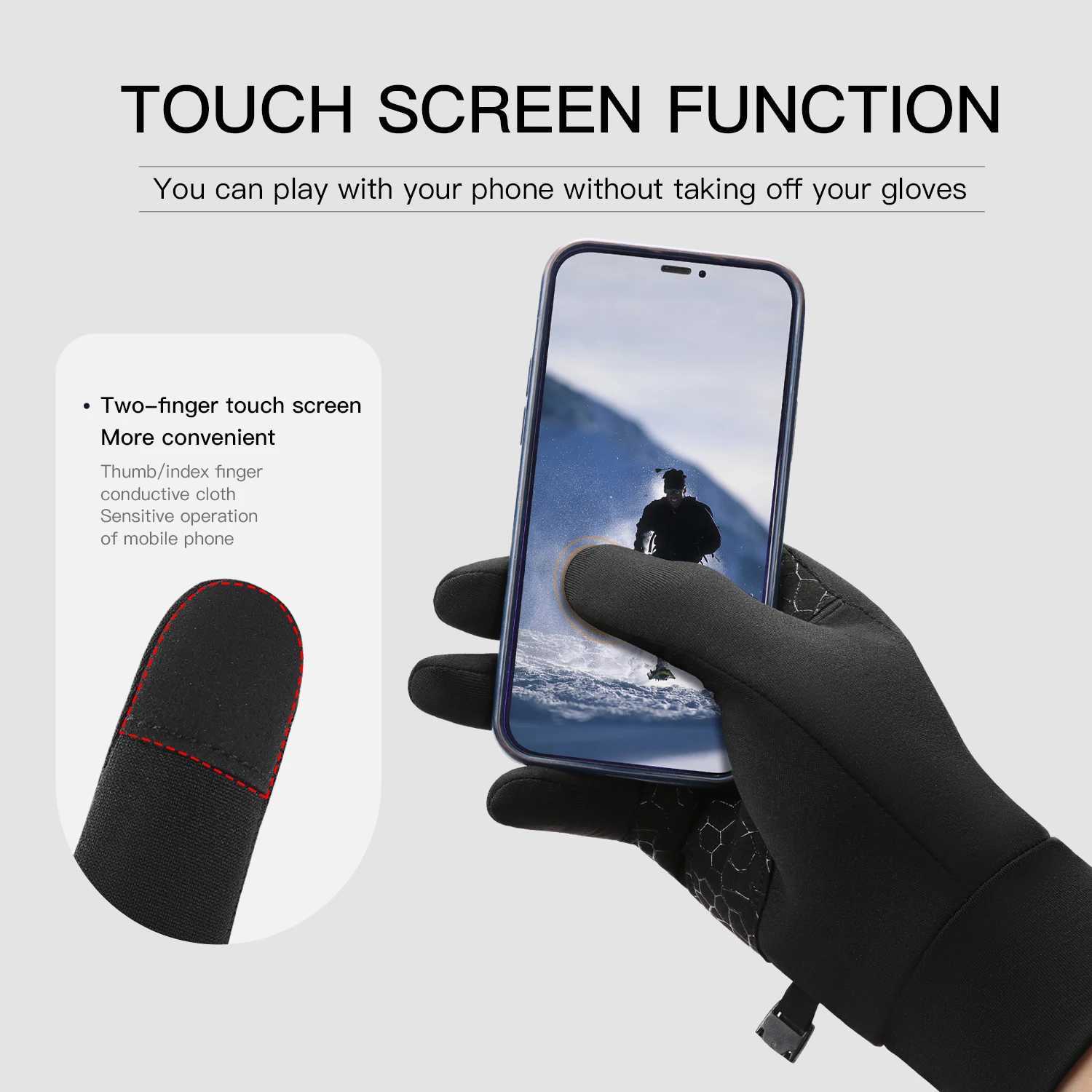 Sports Outdoor Running Mens Winter Warm Knitted Touchscreen Cycling Gloves Womens Autumn/Winter Thin Edition with Velvet M260311