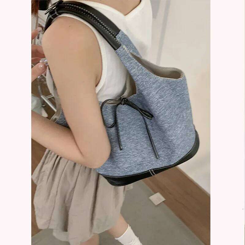 Large Capacity Women's Simple Shoulder Bag Contrast Colour Female New Underarm Bags Casual Fashion Ladies Tote Purse Handbags XJ260311
