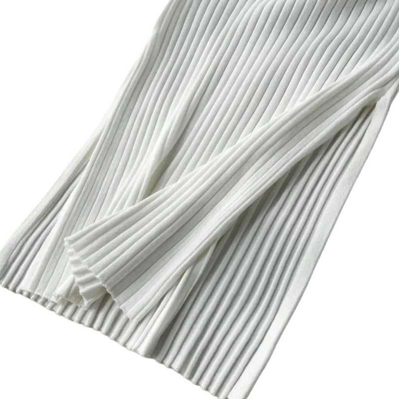 Womens White V-Neck Sleeveless Elastic Sundress Knit Bodycon Maxi Dress Solid Side Slit Casual Summer Daily Party Long Dress M260311