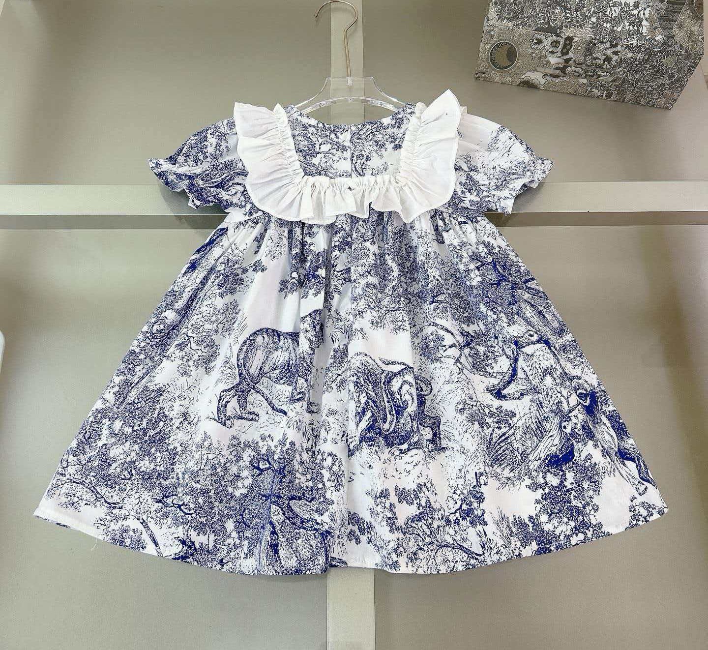 Designer Fashion Baby Girl dress Summer Children Short sleeve dress girl skirt Children's clothing
