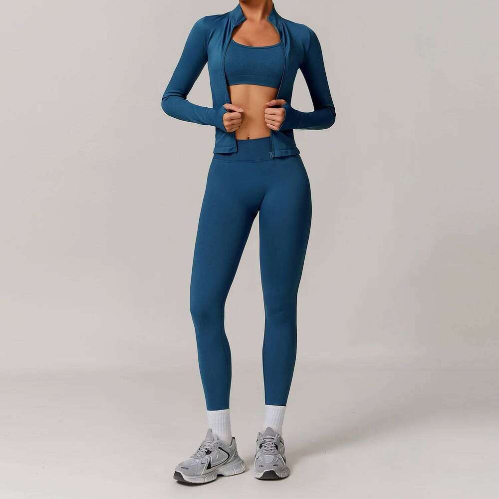Seamless 2/3PCS Clothes Sportswear Yoga Suits For Women Fitness Set Tracksuits Sports Bra Gym Leggings 26H0311