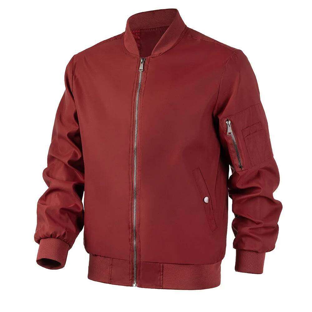 Men Bomber Thin Slim Long Sleeve baseball Jackets Mens Zipper Windbreaker Jacket Male Outwear Brand Clothing 26H0311