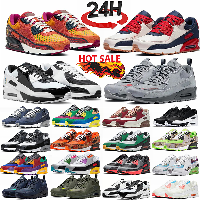 airmaxx 90 Designer Shoes 90s Men Women Top black white brown red sneakers running trainers casual shox size 36-45