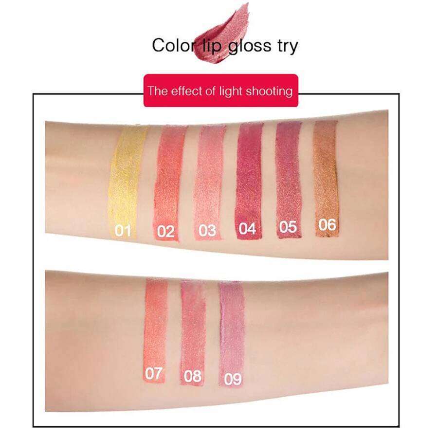 HANDAIYAN Shine Glitter Warm Change Lipstick Makeup Diamond Balm Cream Lightweight Lipbalm Cosmetics Nude Lip Stick Pen W260311