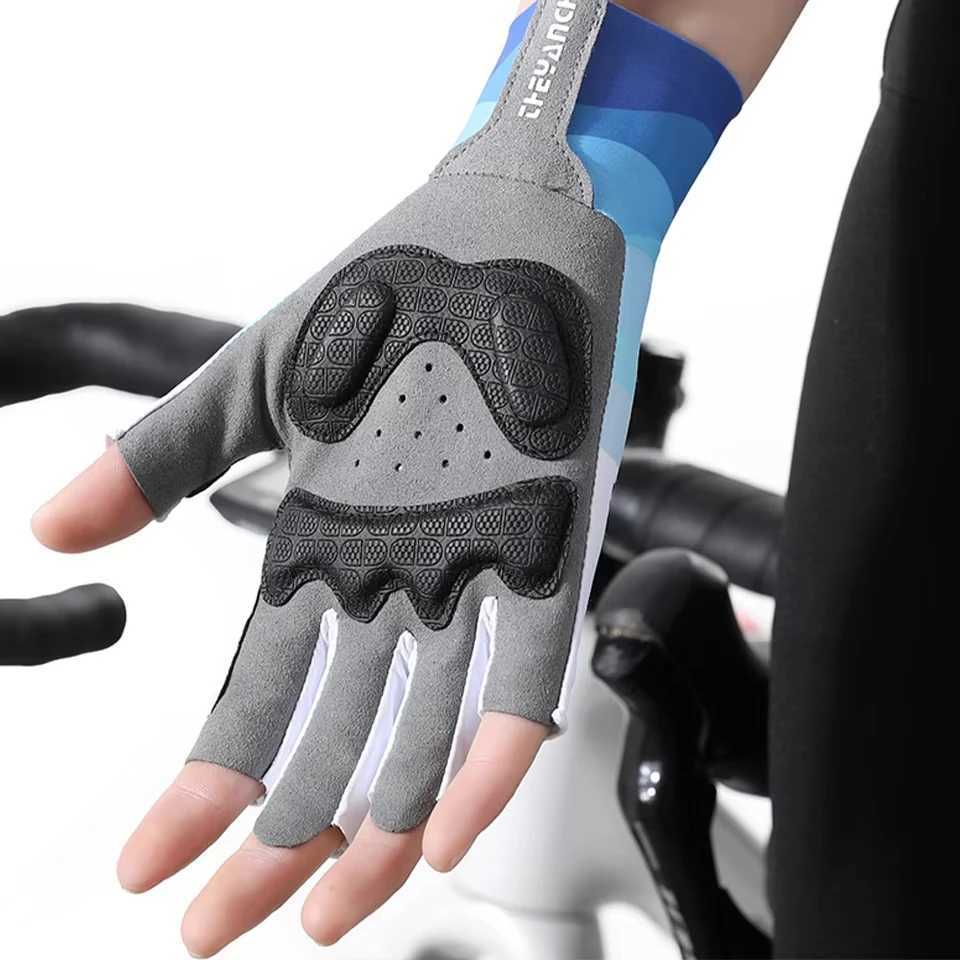 LOOGDEEL Bicycle Gloves Men Women Sports Cycling Equipment Cycling Bike Half Short Finger Gloves Shockproof Breathable MTB Road M260311
