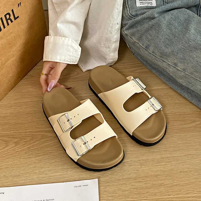 Fashionable and versatile Boken shoes thick soled fashionable and casual anti slip womens cool summer 2025 K260311