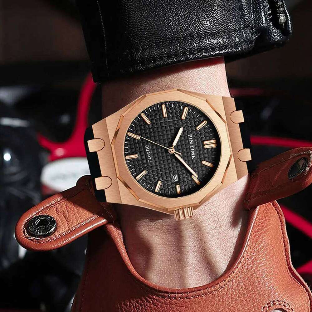 Mens Watches Classic Sports Fashion Design Quartz Movement Silicone Strap 30M Waterpoorf Casual Wirstwatch Elegant Watch