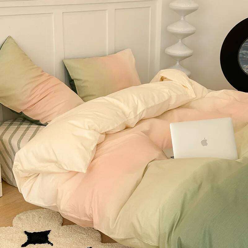 35colors, 4pcs, 100% cotton bedding set, four-piece sheet comfort girly fresh style couple bed comforter set H260311 - view 4