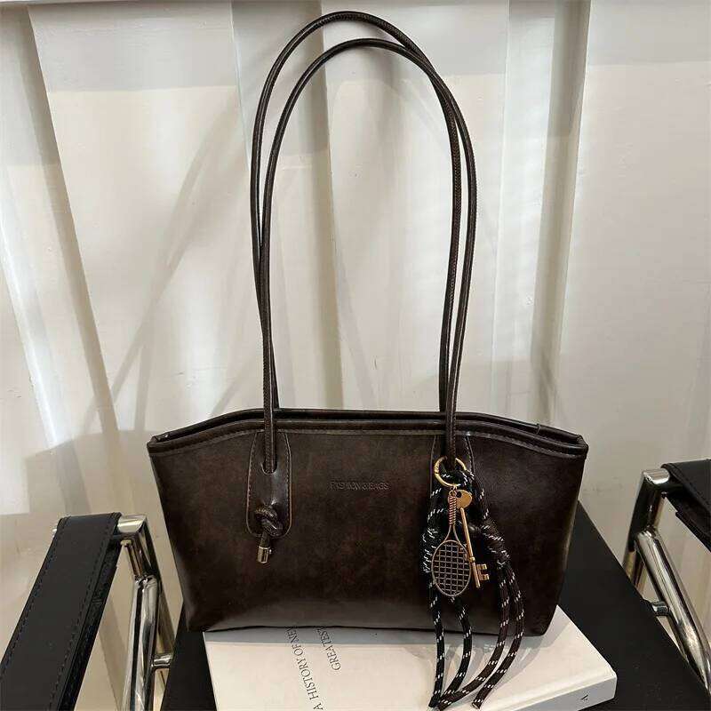 High Quality Texture Vintage Large Capacity Women's Stylish Commuting Armpit Handbag Women Shoulder Fashionable Tote Bag XJ260311