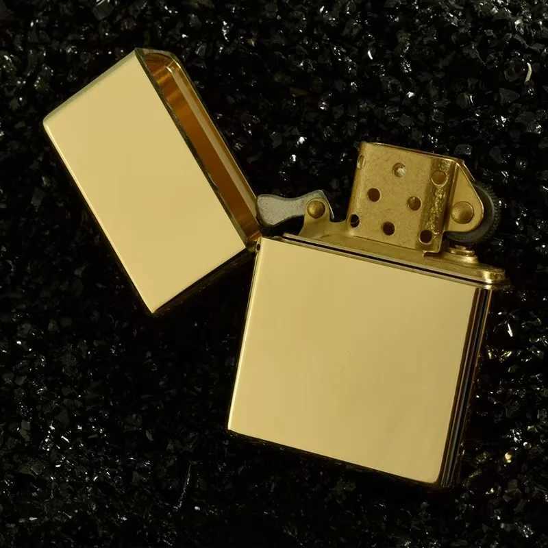 912 Retro High End Waterproof Sealed Armor Constantine Lighter 3/5 Hinge Metal Petrol Lighter Mens Gift With box N260311