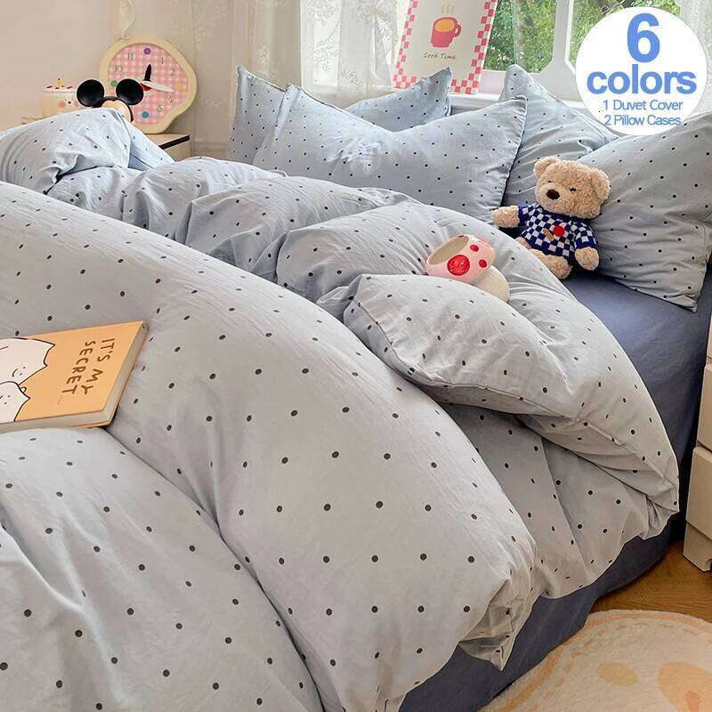 Pre-Washed Microfiber Duvet Cover Set with 2 Pillowcases - Ultra Soft Wrinkle-Resistant Bedding Set, Hypoallergenic & Breathable H260311